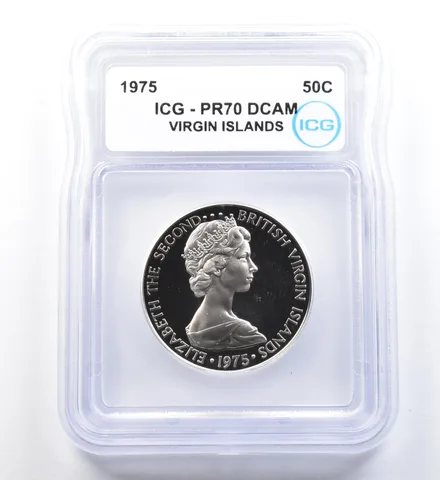 1975 Virgin Islands 50 Cents PR70 DCAM ICG *1160