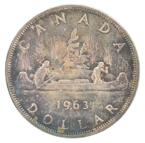 1963 Canada 1 Dollar Silver Beautiful Tone *4304