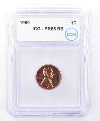 1950 Lincoln Wheat Cent PR65 RB ICG Beautiful Tone *9298