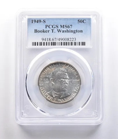 1949-S Booker T Washington Commemorative Half Dollar MS67 PCGS *6790