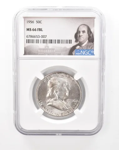 1956 Franklin Half Dollar MS66 FBL NGC Beautiful Mint Set Tone *6773