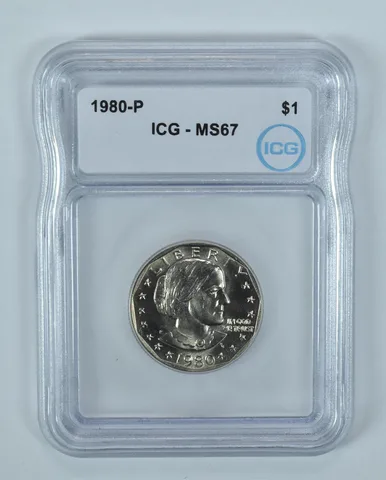 1980-P Susan B Anthony $1 MS67 ICG