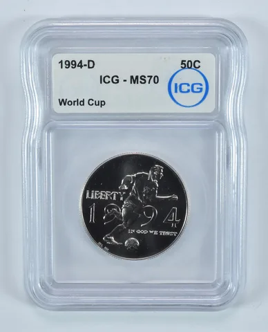 1994-D World Cup Soccer Commemorative Half Dollar MS70 ICG