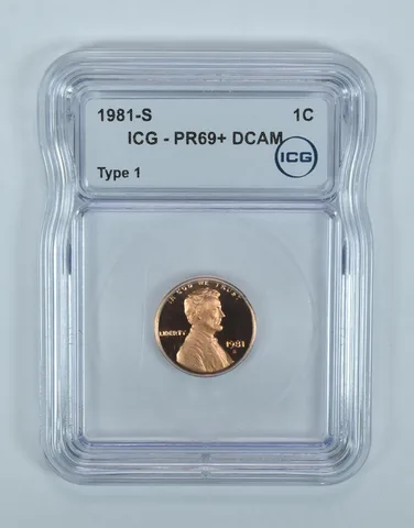 1981-S Lincoln Memorial Cent Type 1 PR69+ PLUS DCAM ICG