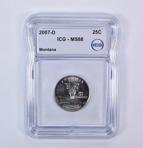 2007-D Washington State Quarter Montana MS68 ICG