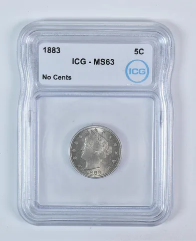 1883 Liberty V Nickel No Cents MS63 ICG