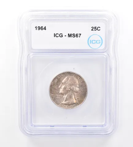 1964 Washington Quarter MS67 ICG Beautiful Tone *1731