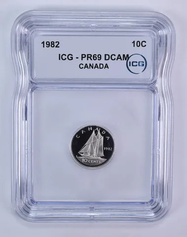 1982 Canada 10 Cents Bluenose PR69 DCAM ICG