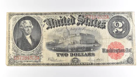 1917 $2 Legal Tender Large Note Red Seal *2644