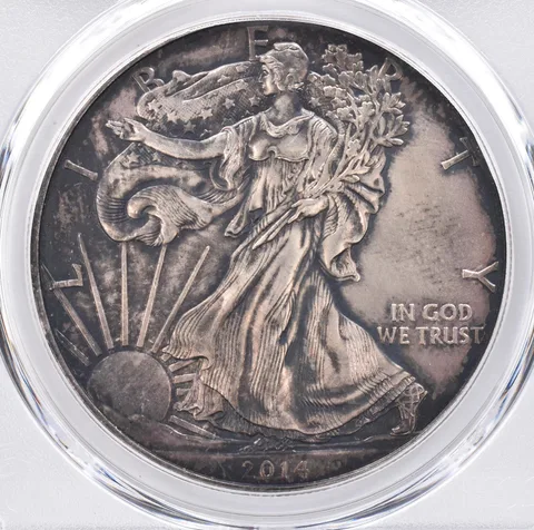 2014 American Silver Eagle MS63 PCGS Beautiful Tone *1507