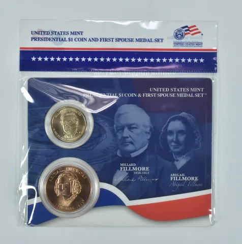 2010 Presidential $1 & First Spouse Medal Set - Millard & Abigail Fillmore