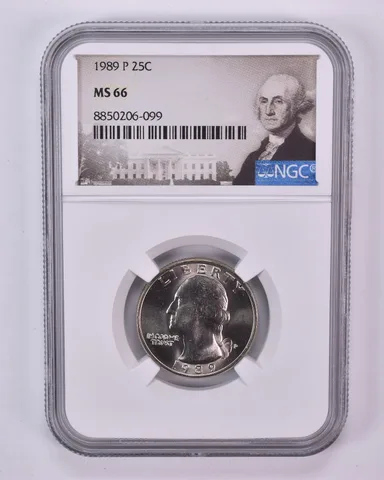 1989-P Washington Quarter MS66 NGC Special Label