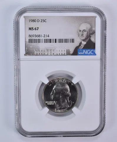 1980-D Washington Quarter MS67 NGC Special Label