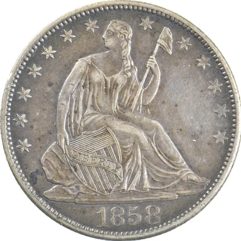 1858-O Seated Liberty Half Dollar Beautiful Tone *7806