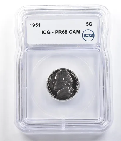 1951 Jefferson Nickel PR68 CAM ICG *6294