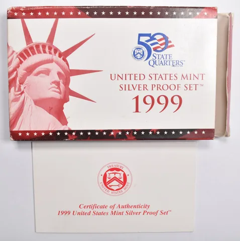 OGP 1999 Silver Proof Set BOX & COA - NO COINS