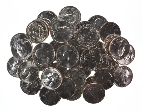 Lot (40) 1990-D Washington Quarter Clad Unc Roll