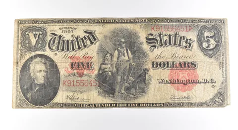 1907 $5 Legal Tender Large Note Red Seal *2677