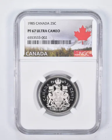 1985 Canada 50C Half Dollar PF67 NGC Canada Lbl