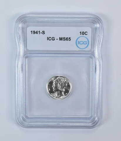 1941-S Mercury Dime MS65 ICG