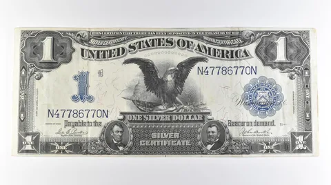 1899 $1 United States Black Eagle Silver Certificate Large Note FR#232 *0677