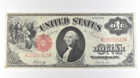 1917 $1 Legal Tender Large Note Red Seal *3055