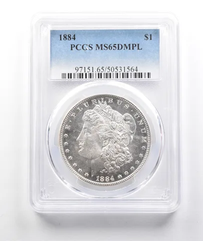 1884 Morgan Silver Dollar MS65 DMPL PCGS *3842