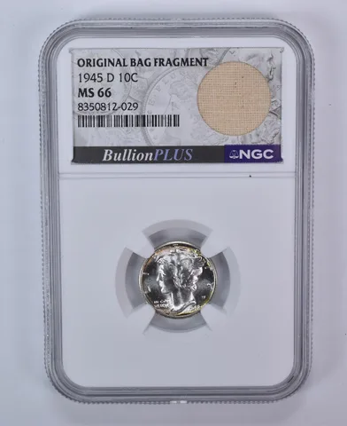 1945-D Mercury Dime Original Bag Fragment MS66 NGC