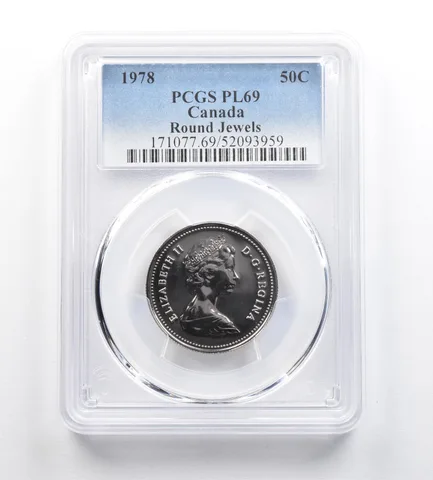 1978 Canada 50 Cents Round Jewels PL69 PCGS *9209
