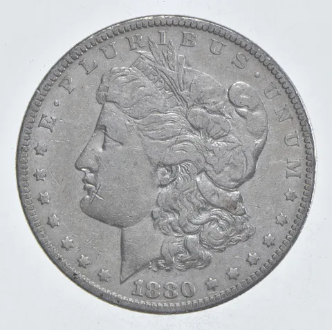 Early - 1880 Morgan Silver Dollar - 90% US Coin *053