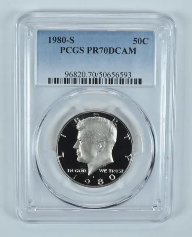1980-S Kennedy Half Dollar PR70 DCAM PCGS Blue Label