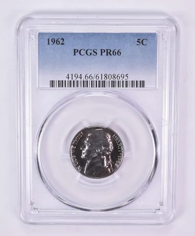 1962 Jefferson Nickel PR66 PCGS Beautiful Tone *1117