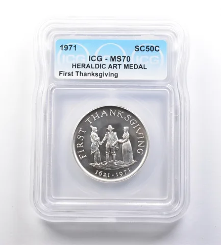 1971 So-Called Half Dollar First Thanksgiving MS70 ICG *7182