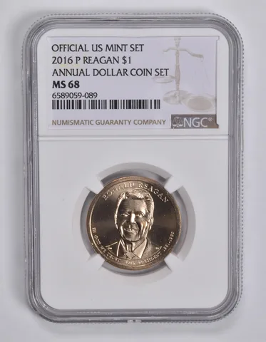 2016-P Presidential $1 Reagan Annual Set MS68 NGC US Mint