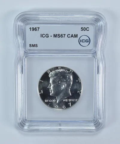 1967 Kennedy Half Dollar SMS MS67 CAM ICG
