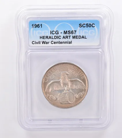1961 So Called Half Dollar Civil War Centennial MS67 ICG Beautiful Tone *8678