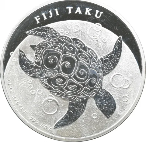 2011 Fiji 10 Dollars Fiji Taku 5 Oz Silver *1264