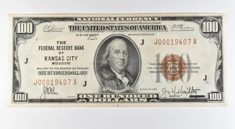 1929 $100 National Currency Kansas City MO Brown Seal a9666