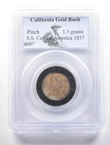 California Gold Rush Pinch 1.5 Grams SS Central America 1857 PCGS *4613