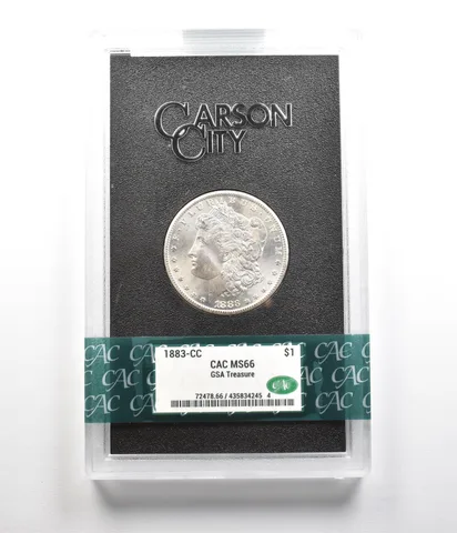 1883-CC Morgan Silver Dollar GSA Treasure MS66 CAC CACg *5567