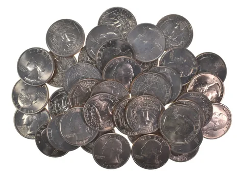 Lot (40) 1977-D Washington Quarter Clad Unc Roll