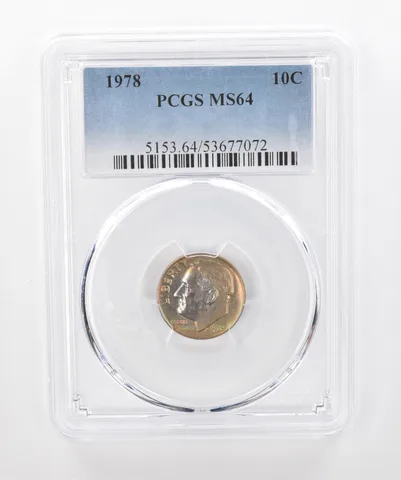 1978 Roosevelt Dime MS64 PCGS Beautiful Tone a1342