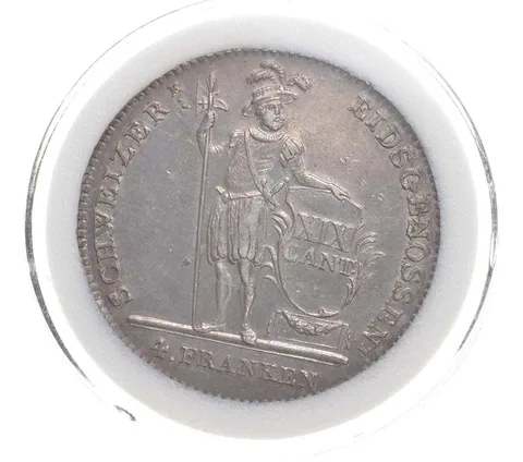 1814 Canton Of Lucerne 4 Franken a5137