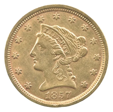 1857 $2.50 Liberty Head Gold Quarter Eagle *6145