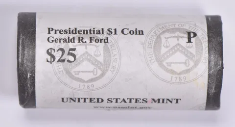 2016-P Gerald Ford Presidential $1 Coin Roll of $25 Unc US Mint BU