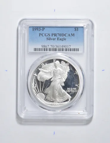 PR70 DCAM 1993-P American Silver Eagle PCGS *3386