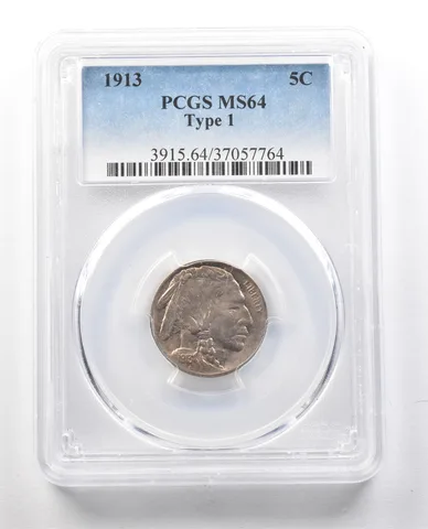 1913 Indian Head Buffalo Nickel Type 1 MS64 PCGS *1286