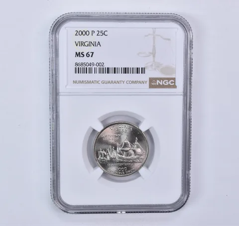 2000-P Washington State Quarter Virginia MS67 NGC Brown Label
