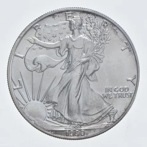 Better Date 1990 American Silver Eagle 1 Troy Oz .999 Fine Silver *746