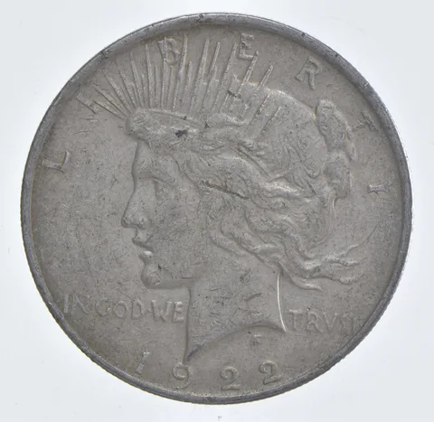 Better - 1922 Peace Silver Dollar - 90% US Coin *716